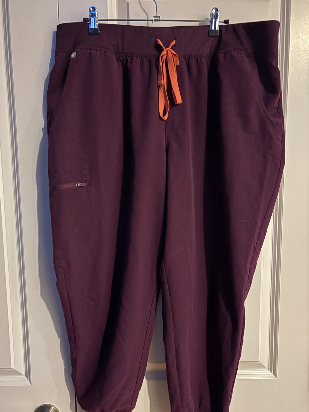 Figs Zamora Jogger Scrub Pants with Orange Drawstring 3XL Petite